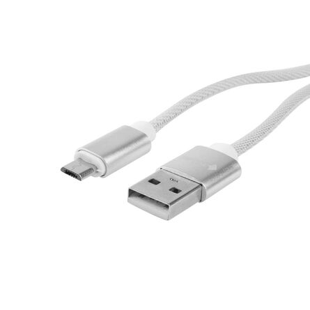 Cable Reforzado USB a Micro USB Sync Ray SR-BMC35 Plata image number 1