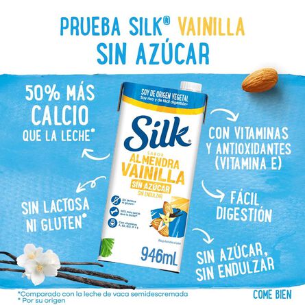 Silk Alimento Líquido de Almendra con Vainilla sin Azúcar 946mL image number 1