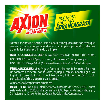 Lavatrastes Axion Limón Líquido 750 ml image number 1