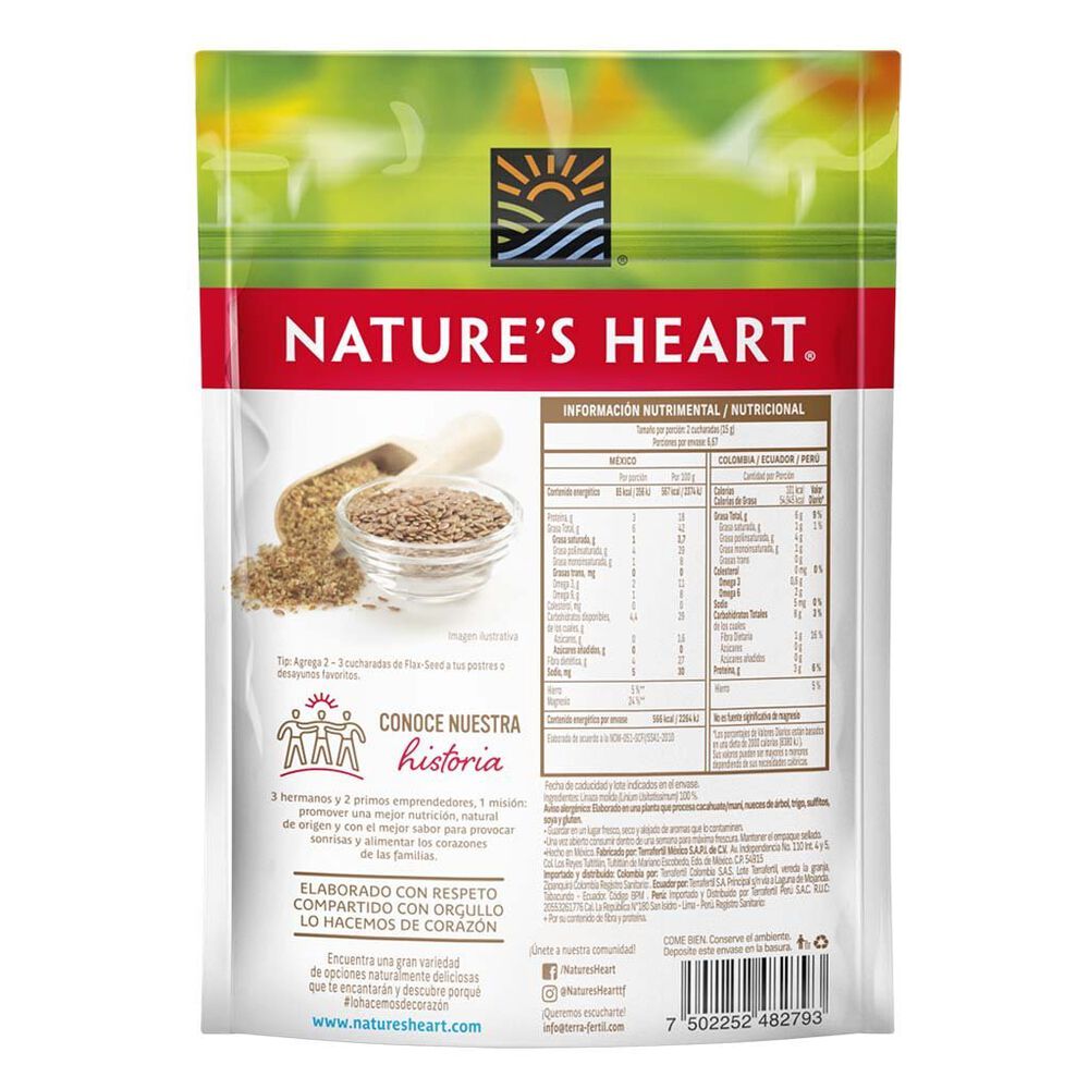 Linaza molida Nature's Heart Flax Seed Powder 100g image number 1