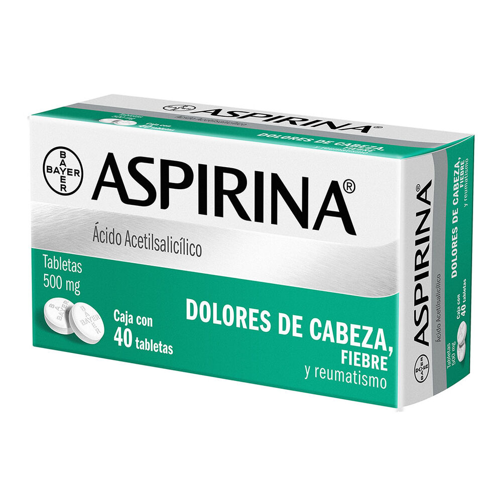 Aspirina Analgésico Acido Acetilsalicílico 500 mg 40 Tabletas image number 4