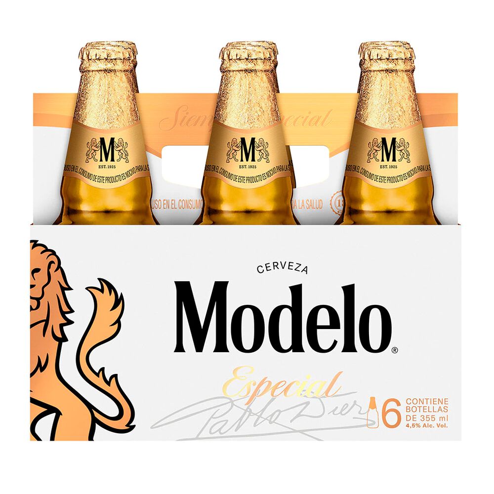 Cerveza Clara Modelo Especial Botella 6 Pack 355 ml | Soriana