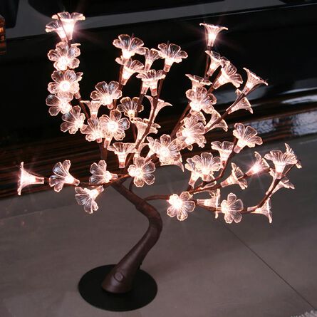 Figura Decorativa Iluminada Árbol Flores Grandes Transparentes de 60 LEDS HLF-060-AR92 TRA Running C image number 4