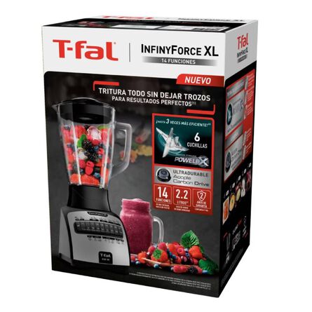 Licuadora T-fal InfinyForce Xl 14Vel 550W Negra image number 2