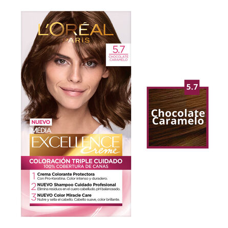 Tinte Imédia Excellence de L'Oréal Paris 5.7 Chocolate Caramelo image number 3