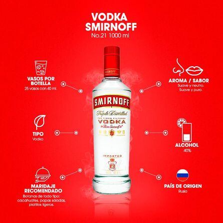 Vodka Smirnoff 1 L image number 4