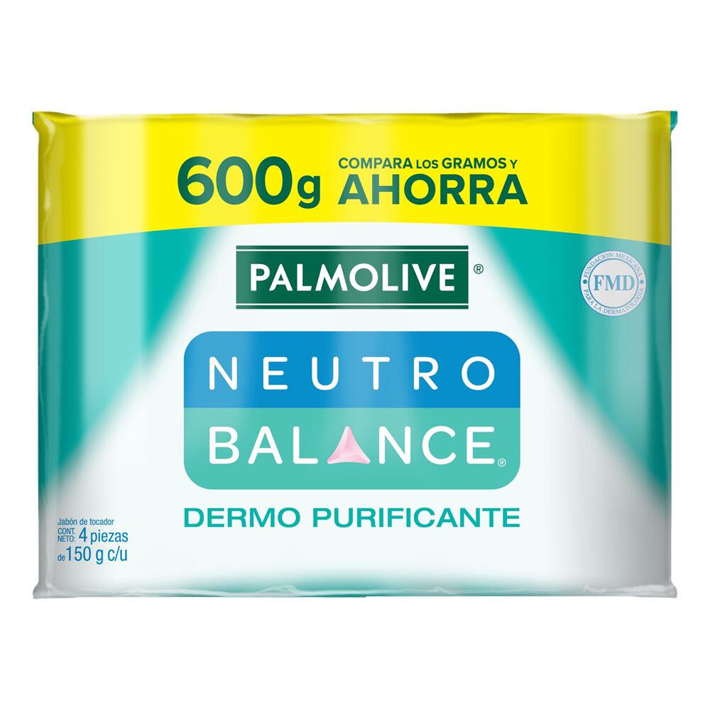 Jabón en Barra Palmolive Neutro Balance Dermo Purificante 4 pzas 150 g image number 0