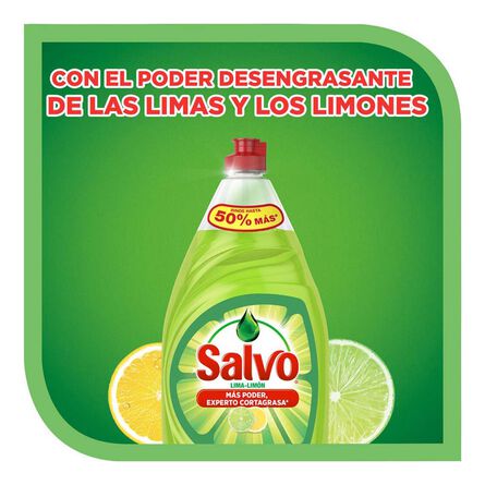 Salvo Lima-Limón Lavatrastes Líquido 900 ml image number 2