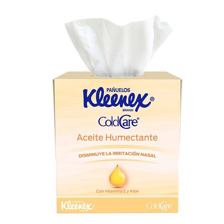 Pañuelo Kleenex Cold Care Aceite Humectante 70 pzas image number 2