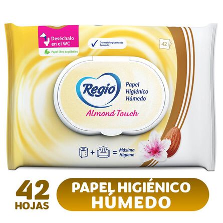 Papel Higiénico Húmedo Regio Almond Touch 42 piezas image number 1