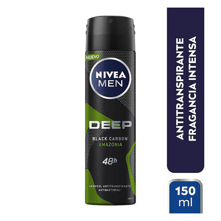 Desodorante Antibacterial Nivea Men Deep Amazonia Black Carbon Spray 150 ml image number 2