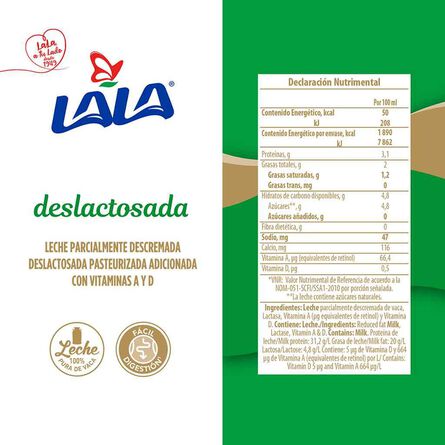Leche Fresca Lala Deslactosada 3.78 L 2 % image number 2