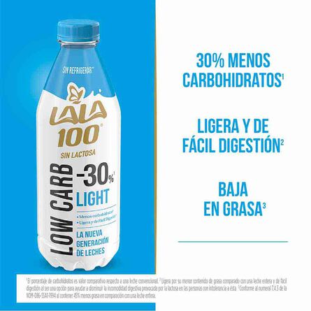 Leche Lala 100 Sin Lactosa Low Carb 1 lt image number 3