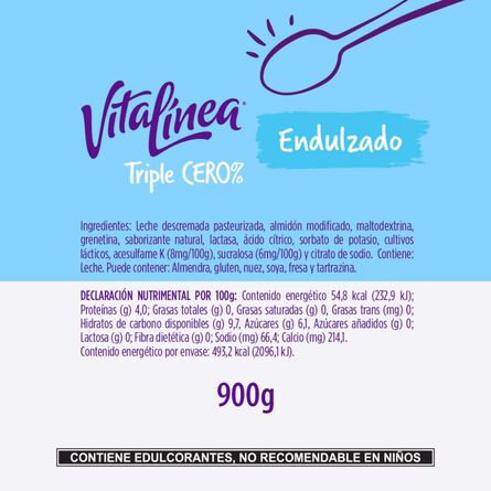 Yoghurt Vitalínea Natural sin Azúcar Añadida 900g image number 7