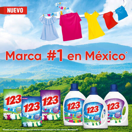 Detergente Líquido 1-2-3 para Ropa Blanca 4.65L image number 7