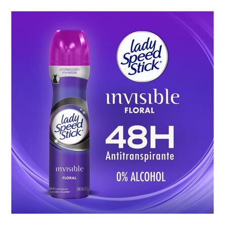 Desodorante Antitranspirante En Aerosol Lady Speed Stick Invisible Floral P/Dama 91 G image number 3