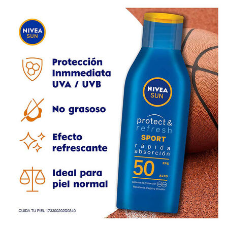 Protector Solar Corporal Nivea Sun Protect & Refresh FPS 50 200 ml image number 2