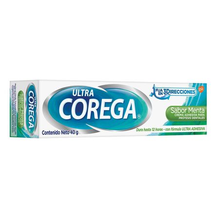 Ultra Corega Tubo Con 40g adhesivo para prótesis dentales sabor menta 40g image number 2