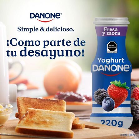 Yoghurt Danone Bebible con Fresa y Moras 6 piezas de 220 gr c/u image number 4