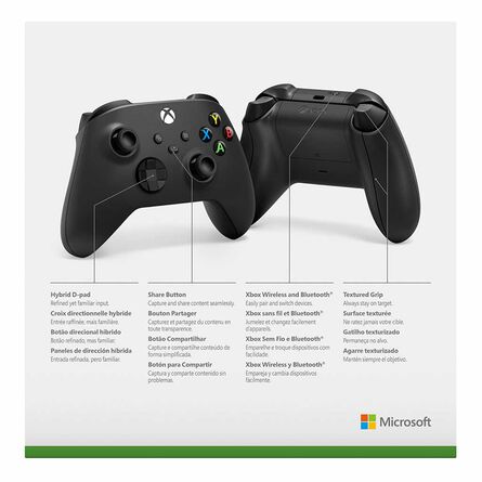 Control Inalámbrico Xbox QAT-00011 Negro image number 1