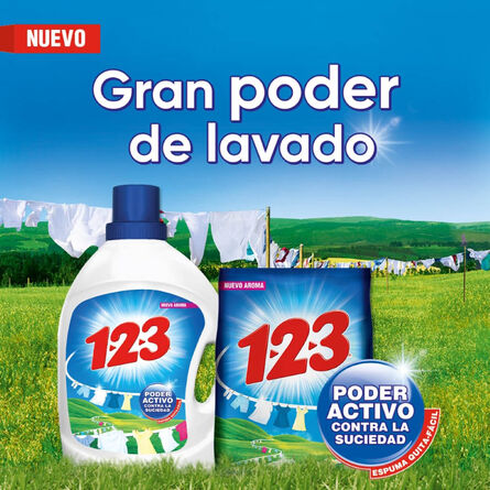 Detergente Líquido 1-2-3 para Ropa Blanca 4.65L image number 4