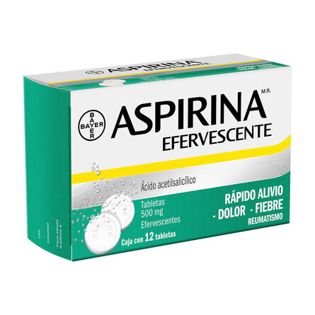 Analgésico Aspirina Efervescente Para Dolor De Cabeza Dolor Corporal y Fiebre 12 Tabletas&nbsp; image number 5