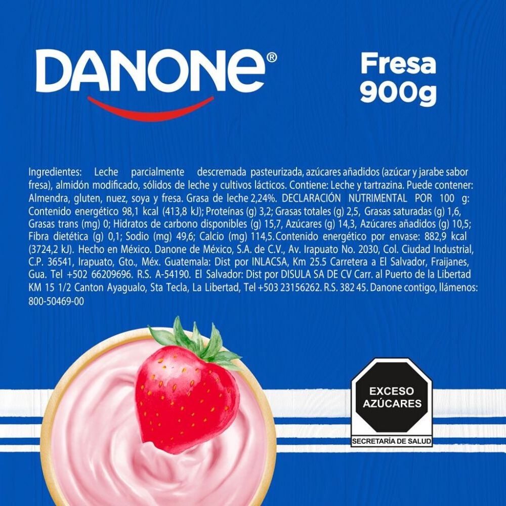 Yoghurt Danone Sabor Fresa 900g image number 7