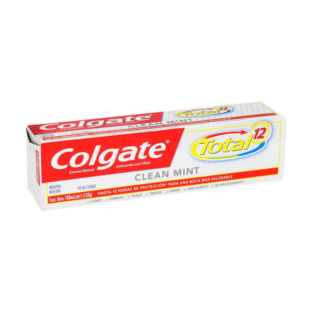 Pasta Dental Colgate Total 12 Clean Mint 100 ml image number 2