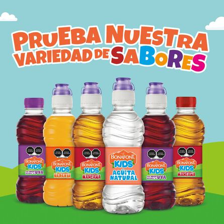 Bonafont Kids Agua Con Jugo Natural de Uva 6 Pack 300 ml image number 5
