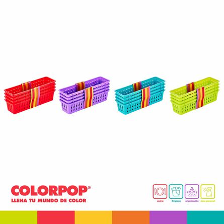Canasta Colorpop Set Multiuosos 4Pz image number 4