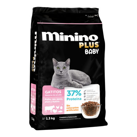 Alimento para Gato Minino Baby Plus 1.3 Kg image number 1