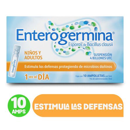 Probioticos Enterogermina Suspensión 4 Billones de UFC 10 ampolletas de 5 ml image number 1