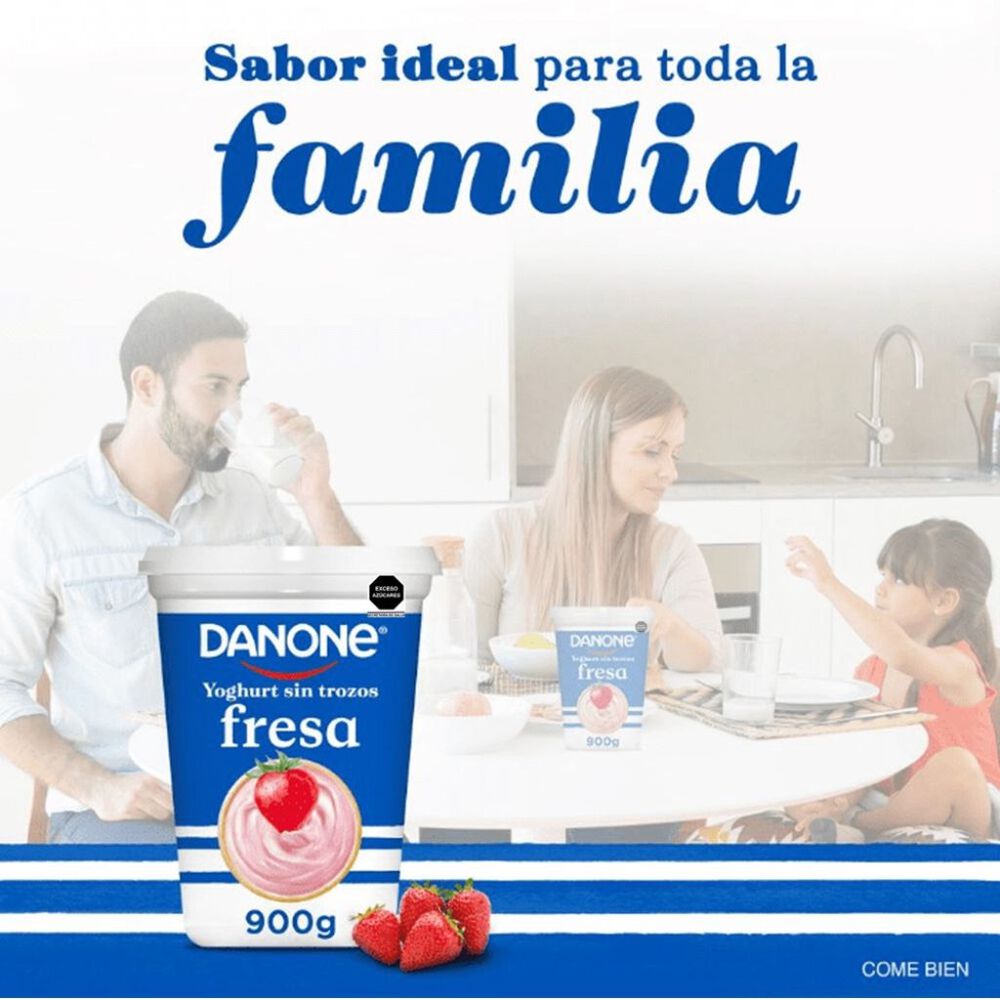Yoghurt Danone Sabor Fresa 900g image number 2