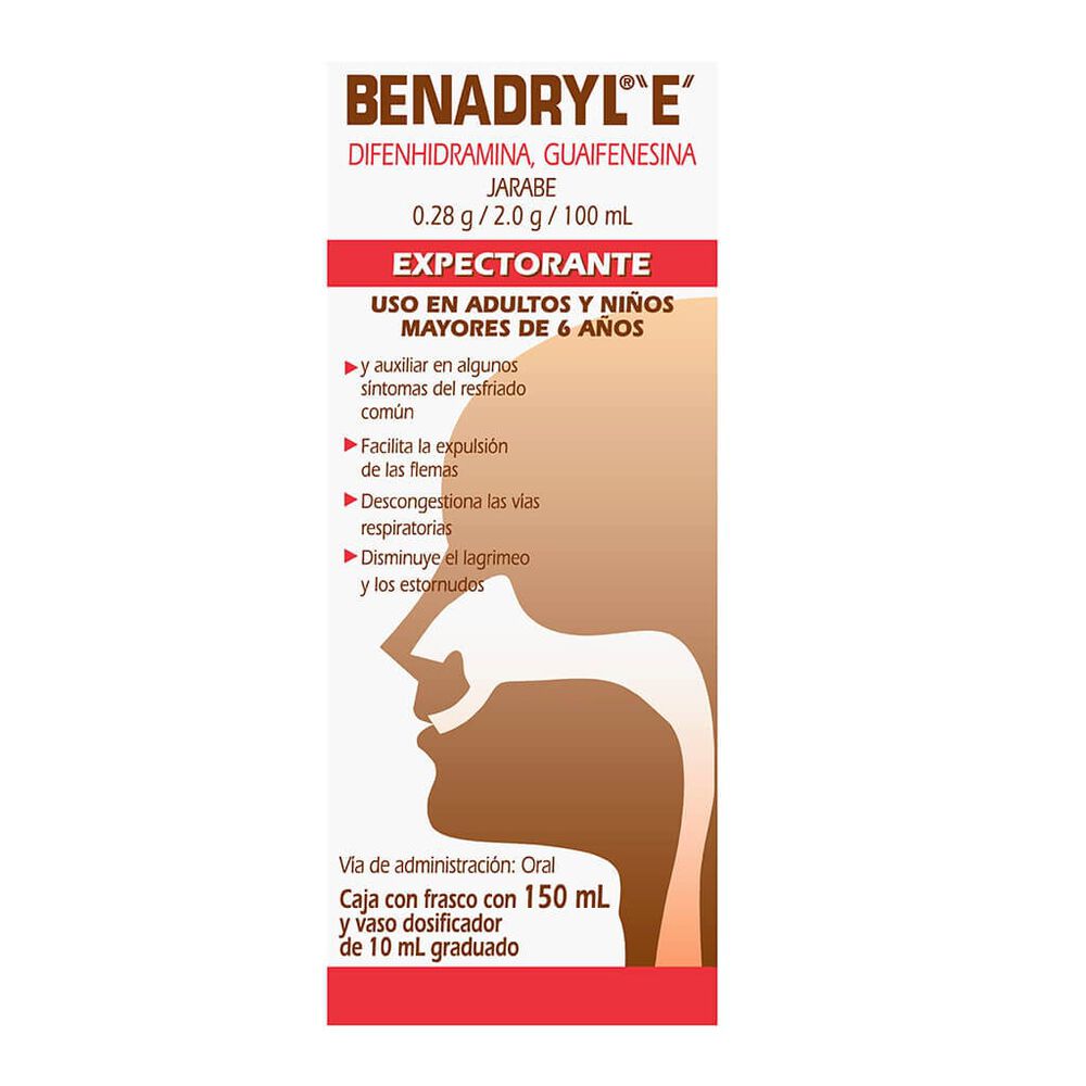 Benadryl-E Expectorante Jarabe 150 ml image number 1