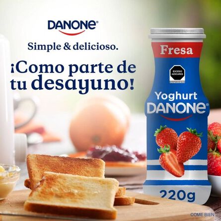Yoghurt Danone Bebible con Fresa 6 piezas de 220 gr c/u image number 4
