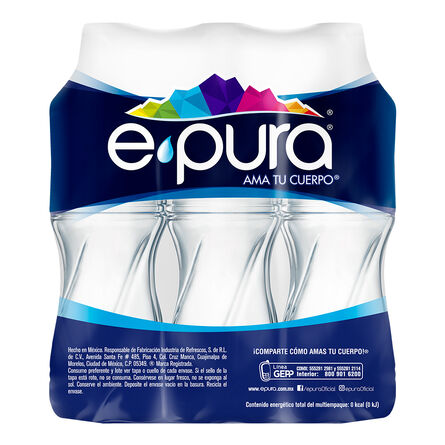 Agua Natural Epura 600 ml Pack con 6 Piezas image number 1