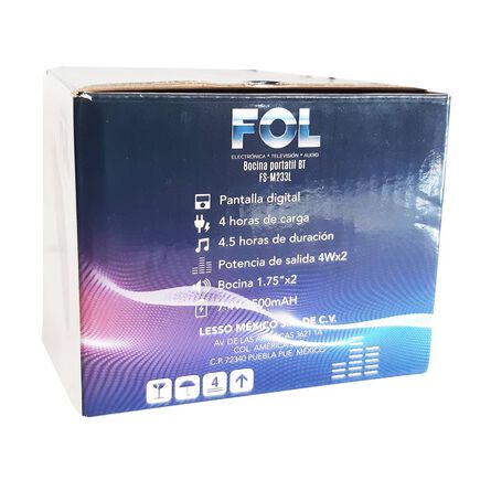 Bocina Portátil Fol con Bluetooth 8W Green FS-M233L image number 1