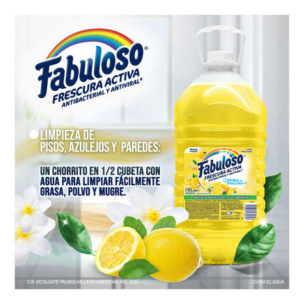 Limpiador Multiusos Fabuloso Refreshing Lemon 5 lt image number 7