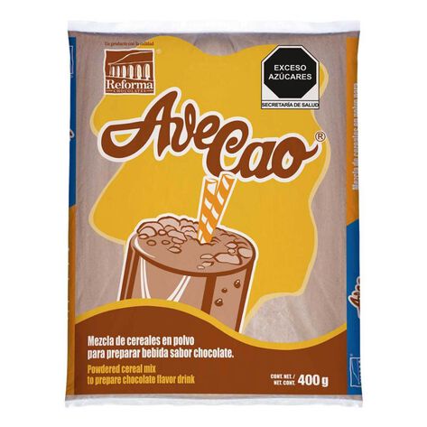 Mezcla de cereales en polvo para preparar bebida sabor chocolate Avecao 400 gr