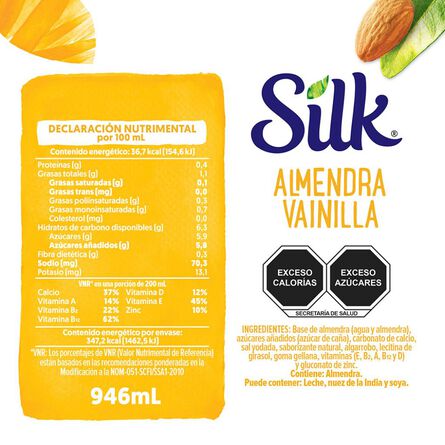 Silk Alimento Líquido de Almendra con Vainilla 946mL image number 7