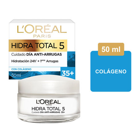 Crema Facial L'Oréal Paris Hidra Total 5 Día Anti-Arrugas 35+ 50 Ml image number 4