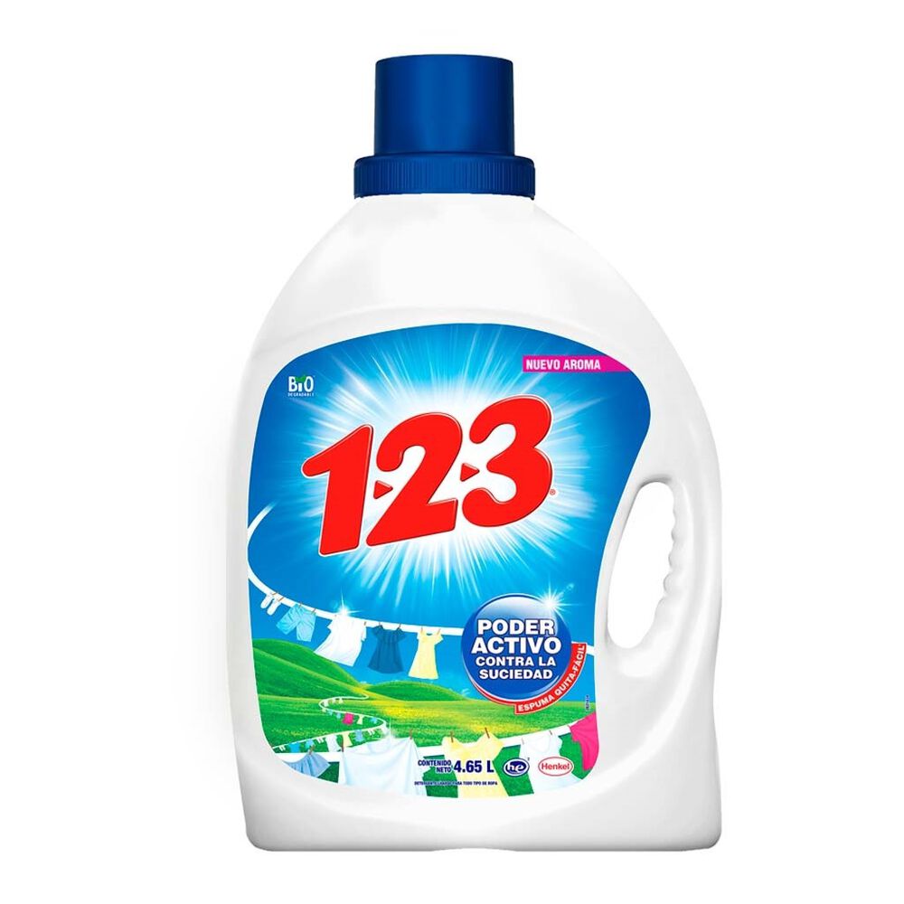 Detergente Líquido 1-2-3 para Ropa Blanca  | Soriana