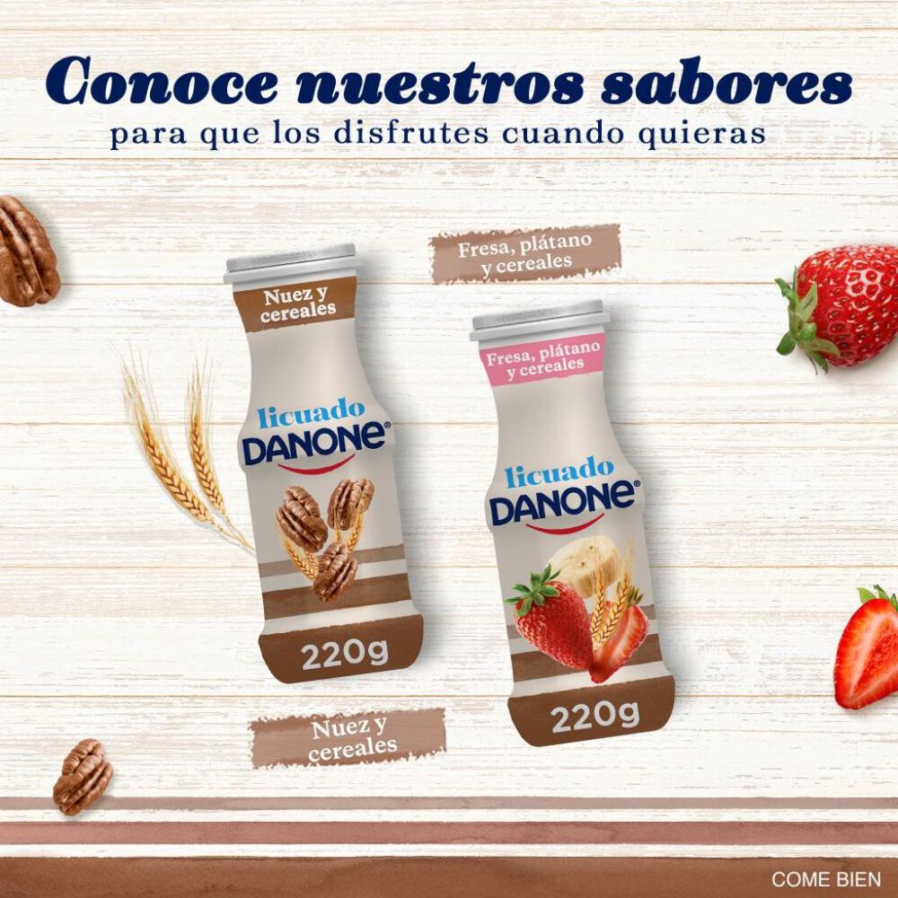 Yoghurt Danone Bebible Licuado Con Nuez Y Cereal 220g image number 3