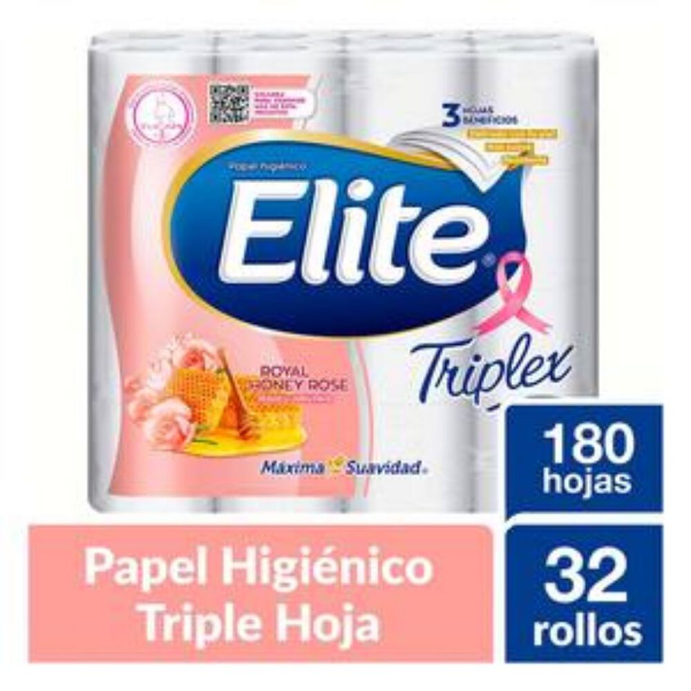Papel higiénico Elite rose triplez 32 rollos image number 0
