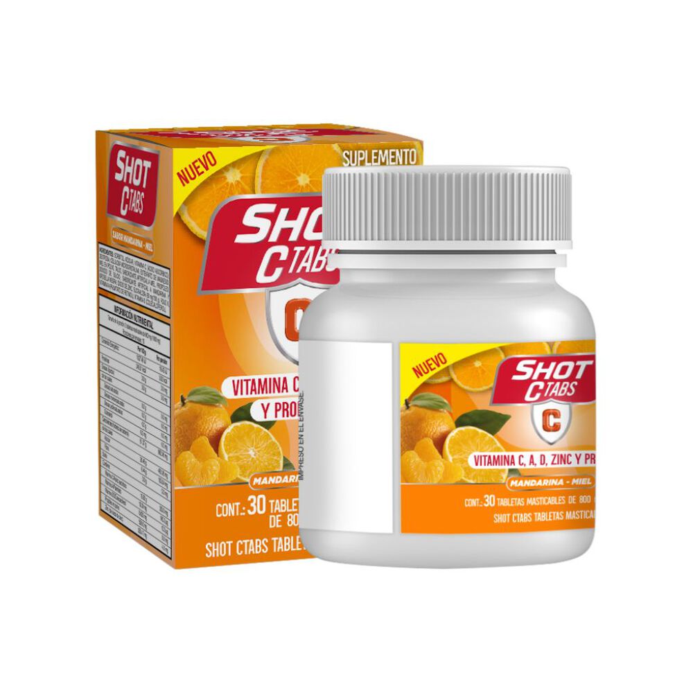 Shot Vita C 800 mg, 30 Tabletas image number 0