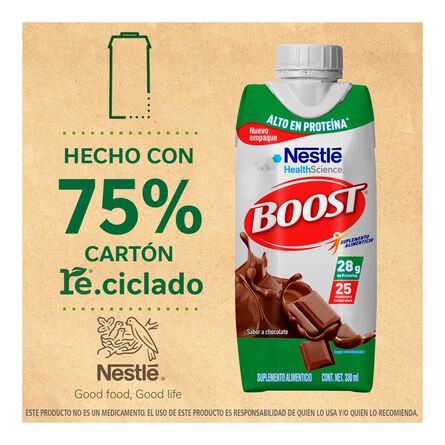 Suplemento Alimenticio Boost Azteca Alto en Proteína Chocolate 330 ml image number 9