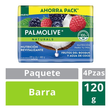 Jabón en Barra Palmolive Naturals Coco y Berries Ahorra-Pack 4 Piezas image number 2