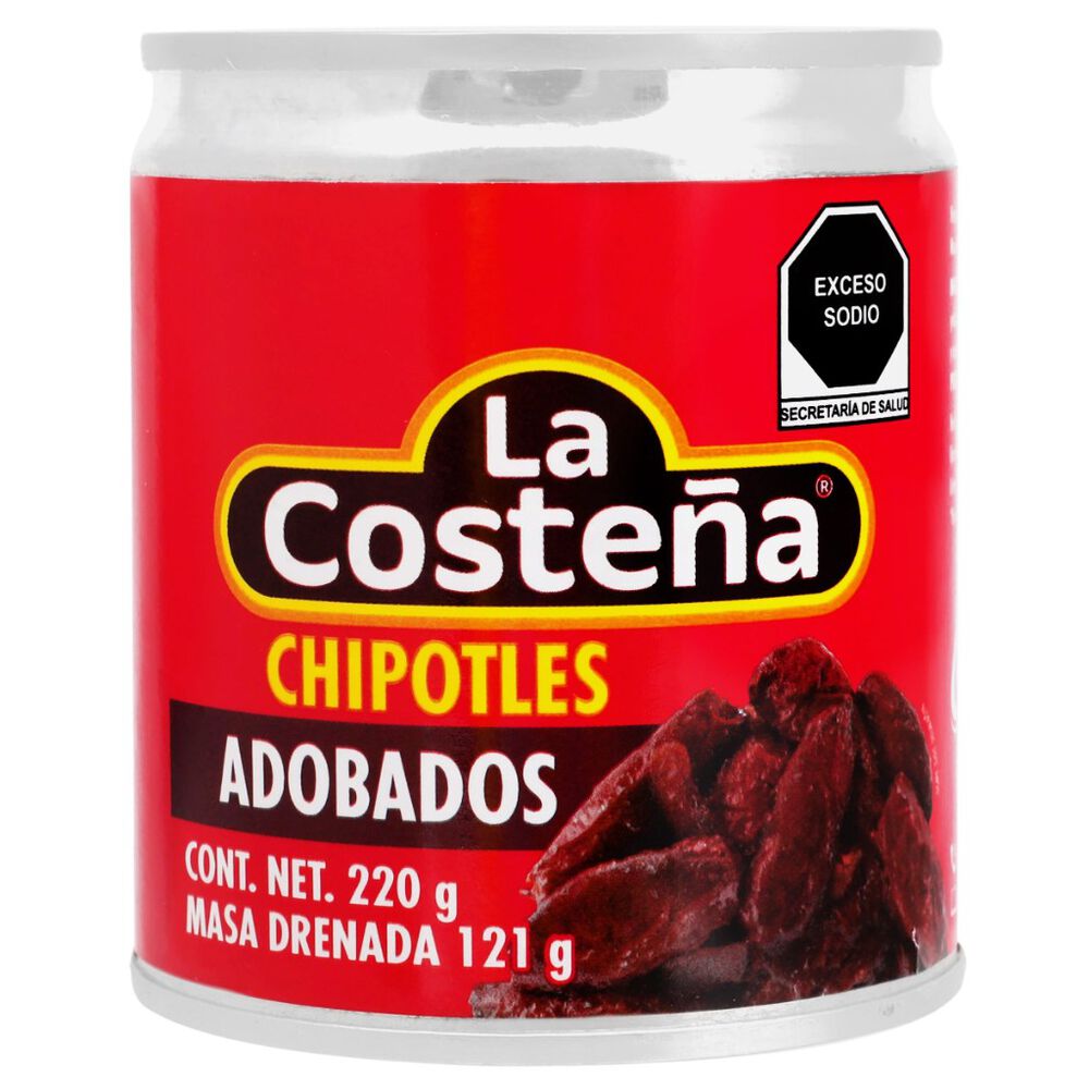 Chiles chipotles adobados La Costeña 220 gr image number 0