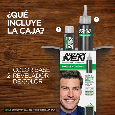 Tinte Just For Men Colorante en Shampoo Castaño Oscuro 66 ml image number 4