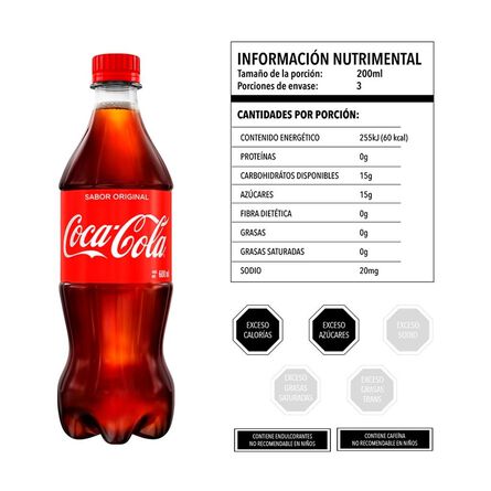 Refresco Coca-Cola 600 Ml Botella image number 1